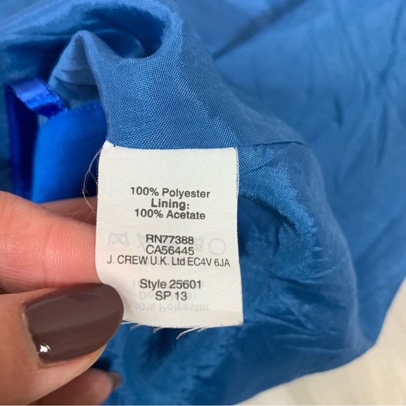 J Crew Blue Green Pleated Mini Skirt Size 4 - Picture 9 of 11